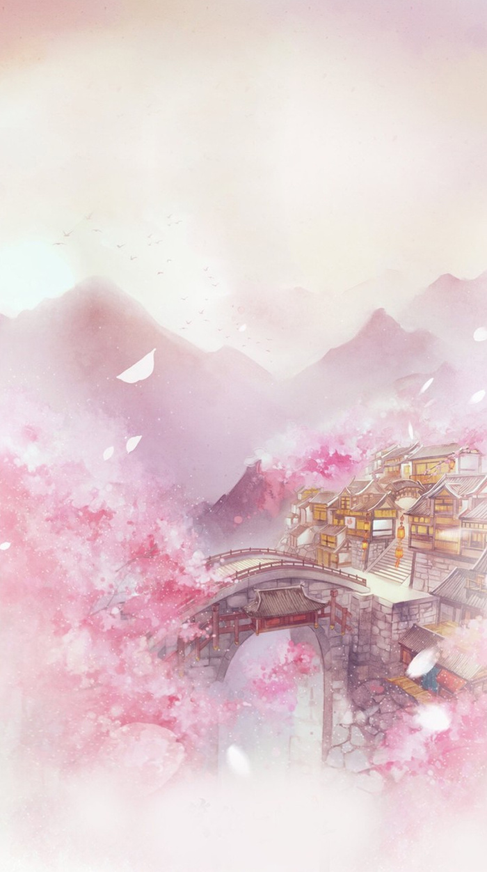中国风十里桃花浪漫广告高清