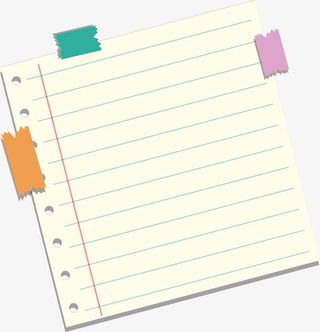 彩色贴纸记事本免抠