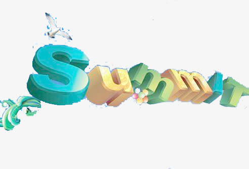 summer艺术字免抠