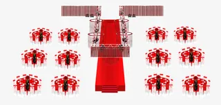 婚礼舞台现场效果图免抠