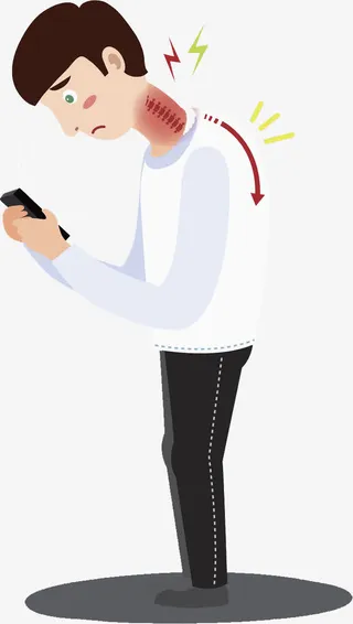 颈椎疼的男孩免抠