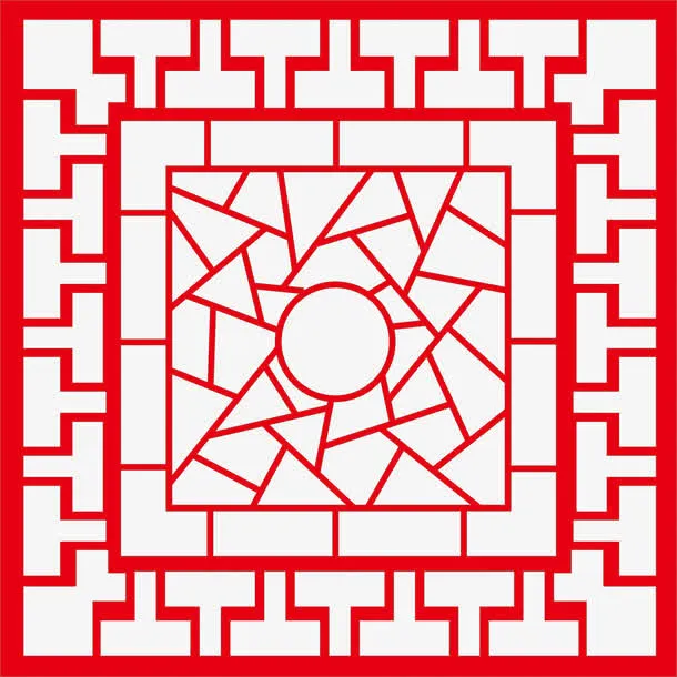 边框剪纸中国风免抠