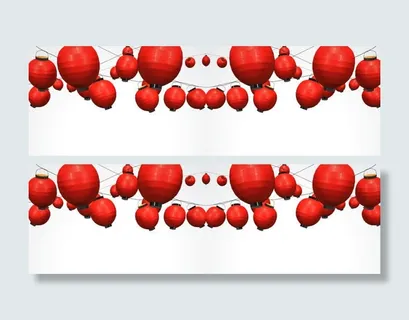 红色手绘卡通新年灯笼免抠