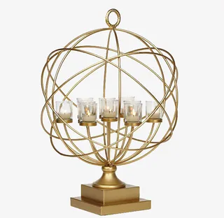 实物创意金属烛台免抠