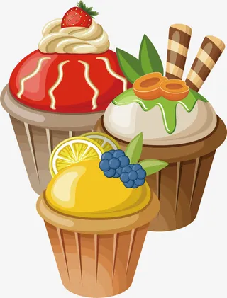 水果蛋糕矢量图免抠