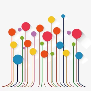 各色气球矢量免抠