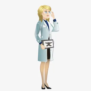 卡通医院的女性医生免抠