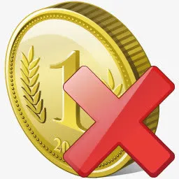 硬币删除图标免抠