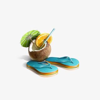 椰子树和拖鞋免抠