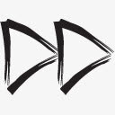 创意合成效果毛笔箭头免抠