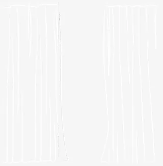 手绘白色线条窗帘免抠