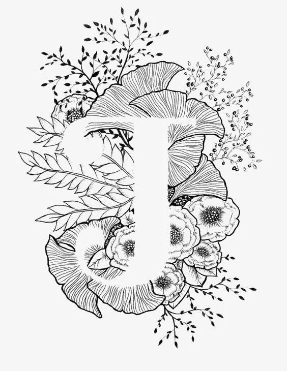 花纹字母免抠