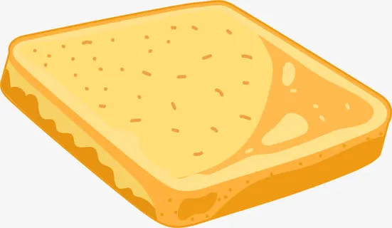 黄色面包片素材免抠 黄色面包片素材免抠