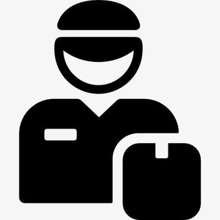 送货人与包装图标免抠