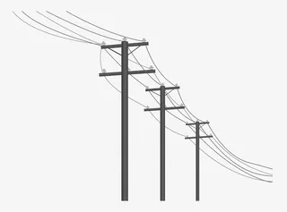 电线杆和电线免抠