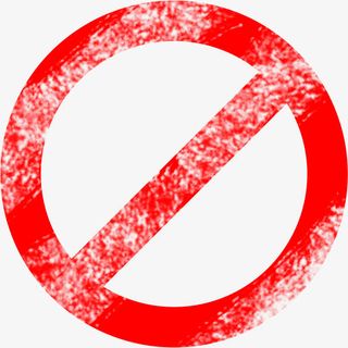 红色底纹禁止标签免抠