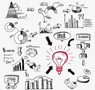 灯泡黑色箭头免抠