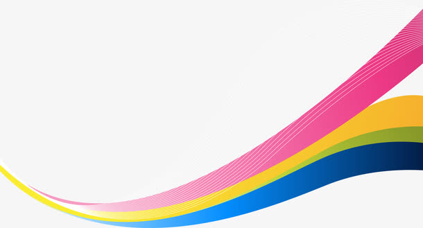 彩带彩虹丝带飘带装饰元素免抠