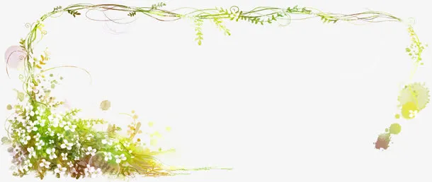 花色花纹边框免抠