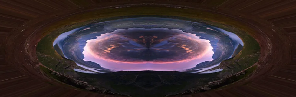 扭曲的山谷风景高清