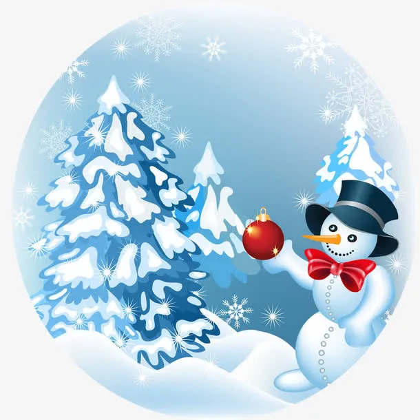 雪地里的雪树免抠