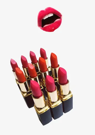 一堆口红和嘴唇免抠