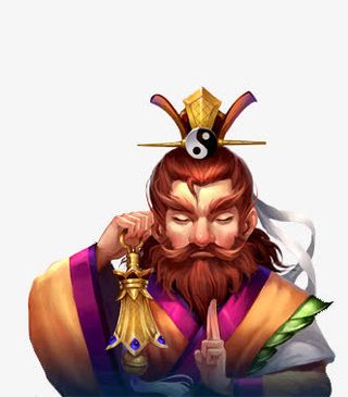 立绘半身像大胡子道士免抠