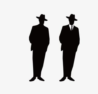 上海滩人物剪影免抠