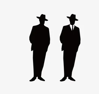 上海滩人物剪影免抠