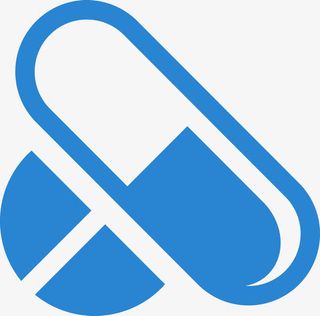 蓝色胶囊图标简约风免抠