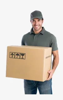 微笑快递员免抠