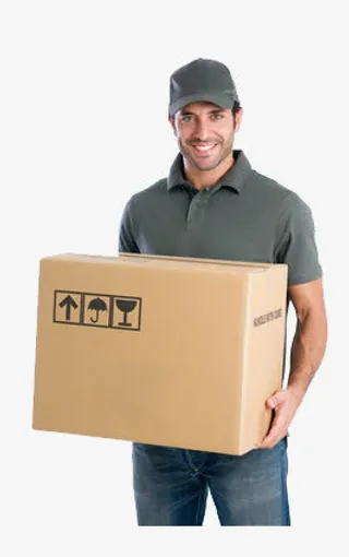 微笑快递员免抠