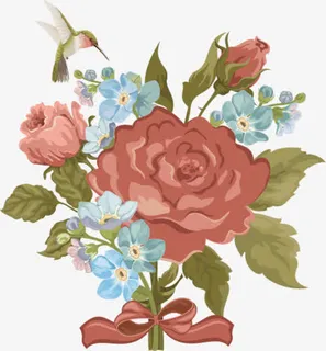 红色玫瑰手绘免抠手绘/卡通手绘元素 红色玫瑰手绘免抠手绘/卡通手绘元素