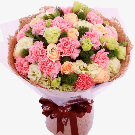 创意教师节康乃馨花束免抠