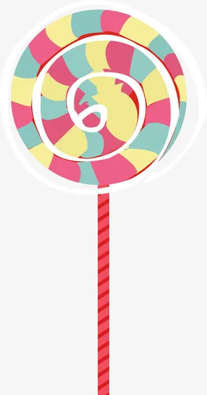 节日彩色卡通棒棒糖免抠