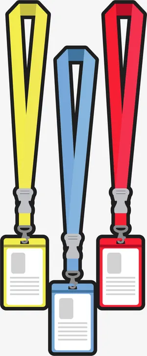 红黄蓝工作证吊牌免抠