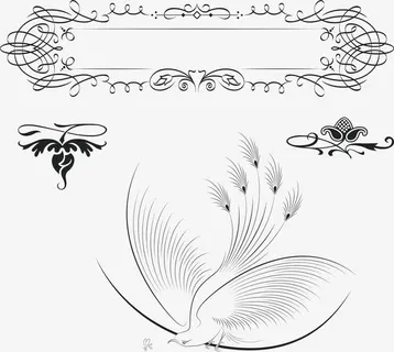 凤凰花纹矢量免抠