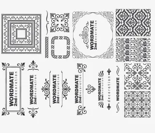 房地产欧式底纹花纹边框免抠