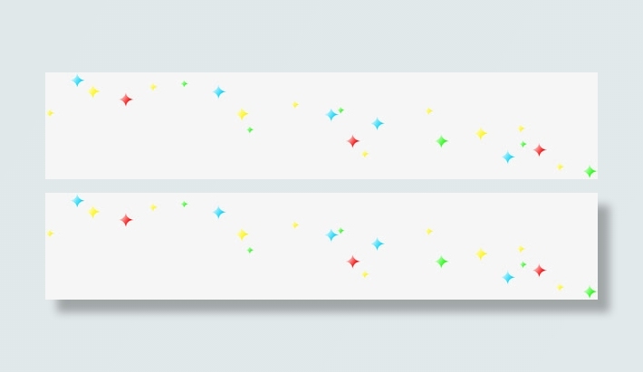 彩色四角星简约大方免抠