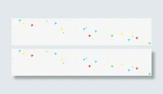 彩色四角星简约大方免抠