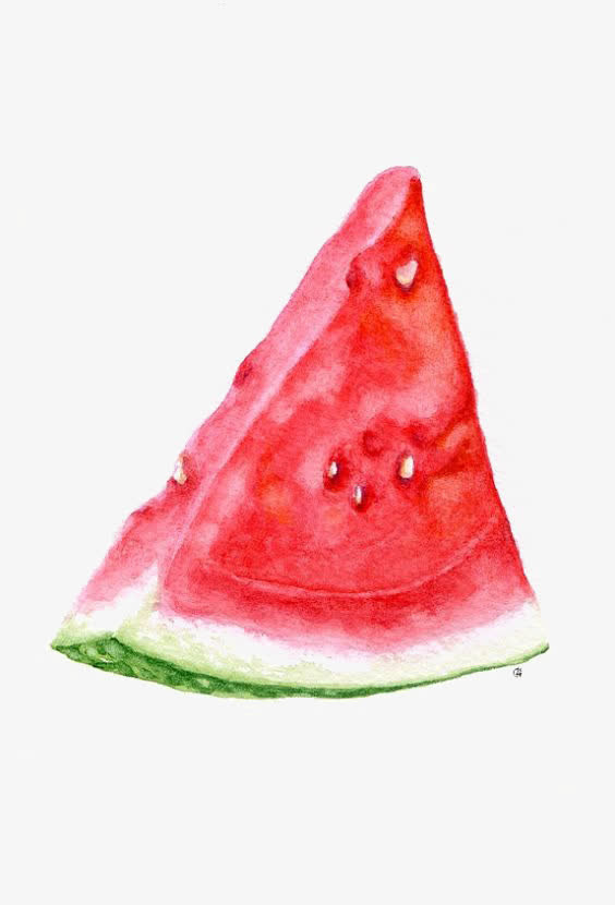 水彩西瓜免抠
