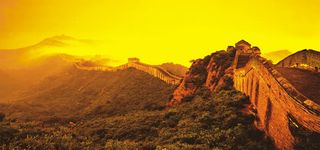 恢弘万里长城背景