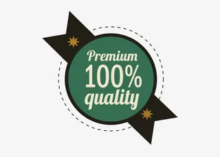 矢量扁平标签贴纸英伦风绿色圆形免抠