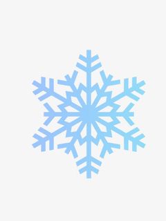 蓝色雪花免抠