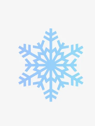 蓝色雪花免抠