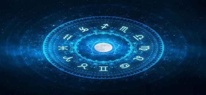 12星座蓝色星空创意背景高清