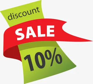 节假日折扣百分之十优惠季节免抠