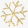 金色磨砂卡通雪花免抠