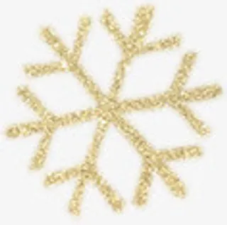 金色磨砂卡通雪花免抠
