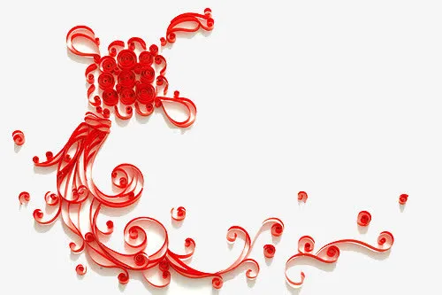 红色中国结边框素材免抠